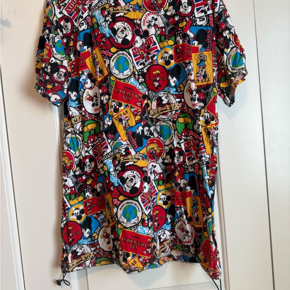 Zara Disney Mickey Mouse All Over Print Short Sleeve Tee